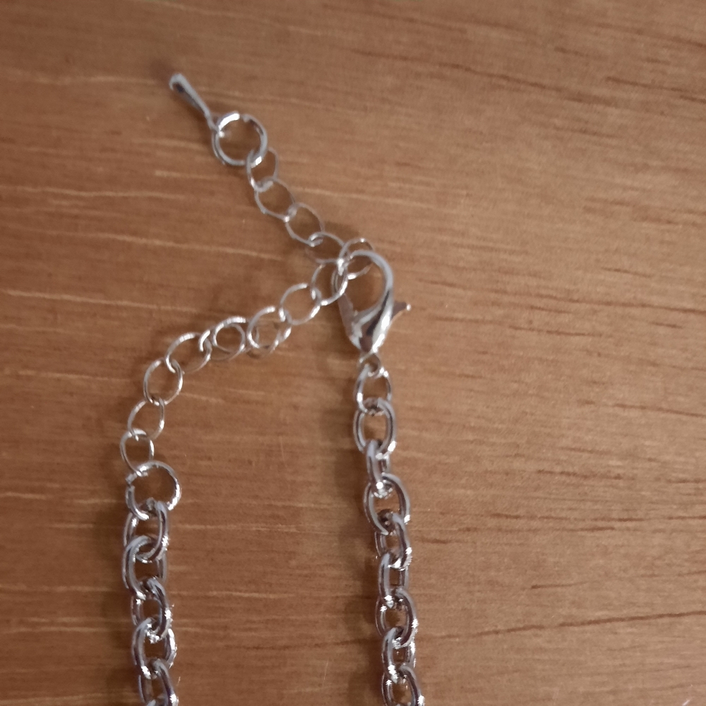 Heart Pearl Necklace Silver - Picture 5 of 7